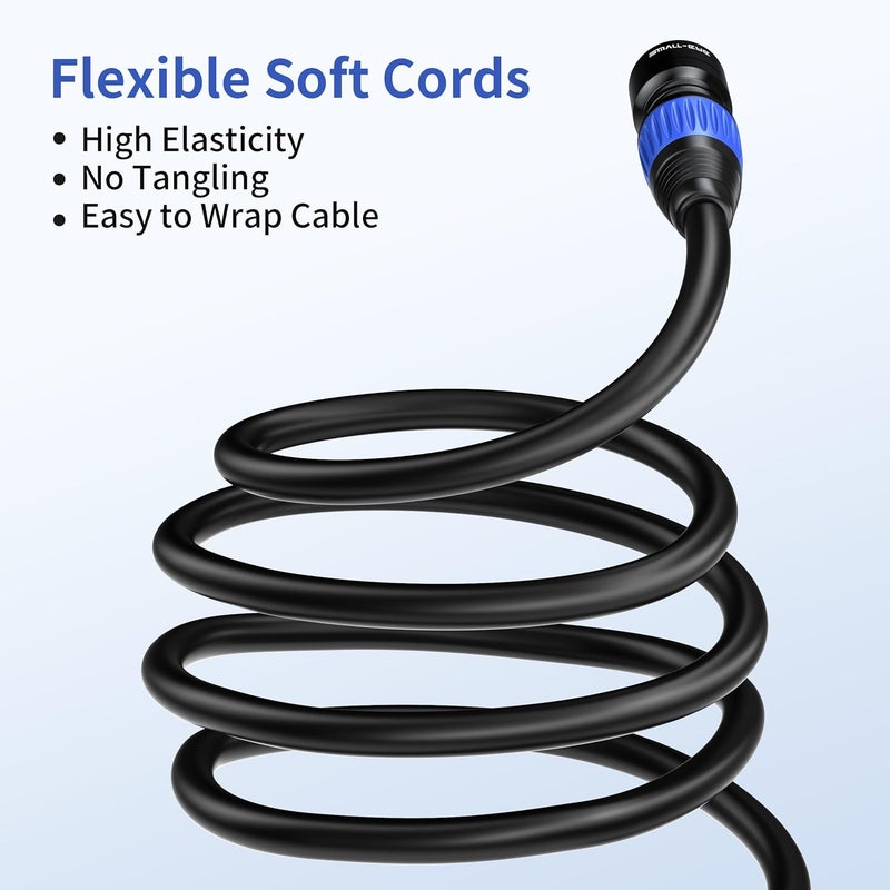 SMALL-EYE 5 Pin DMX Cable 3 ft 2-Pack – 4-Core Male to Female Stage Lighting Cable for DMX512 Controller, Multi-Color Coded (3') - Image 5